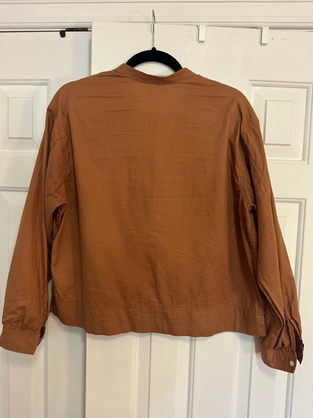 Everlane tan 3/4 sleeve cotton blouse - size 4 - Picture 2 of 3